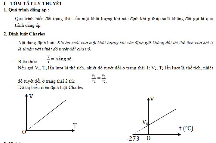 Bài tập Định luật Charles