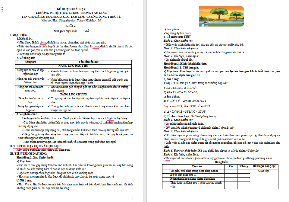 Giáo án PowerPoint Toán 10 Bài 3