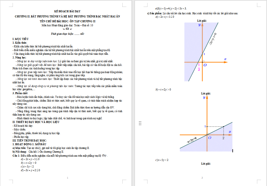 Giáo án PowerPoint Toán 10 Bài tập cuối chương 2 