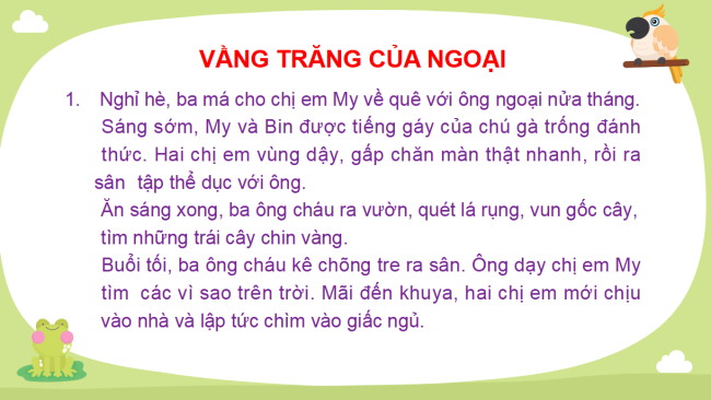 PowerPoint Tiếng Việt 2 Bài 13: Vầng trăng của ngoại