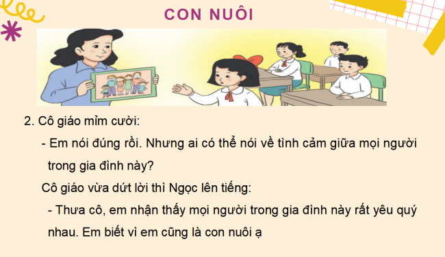 PowerPoint Tiếng Việt 2 Bài 14: Con nuôi
