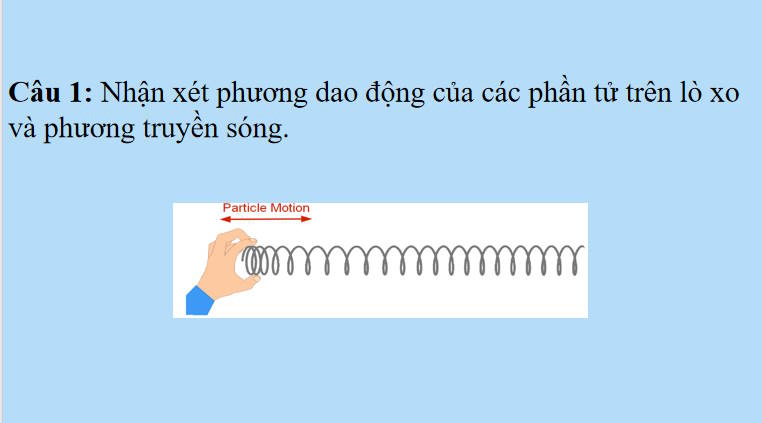 Giáo án PowerPoint Vật lí 11 Bài 2: Sóng dọc và sóng ngang 