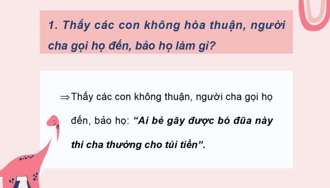 PowerPoint Tiếng Việt 2 Bài 17: Câu chuyện bó đũa