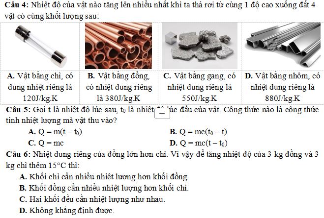 Bài tập Nhiệt dung riêng