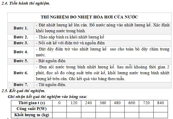 Bài tập Nhiệt hóa hơi riêng