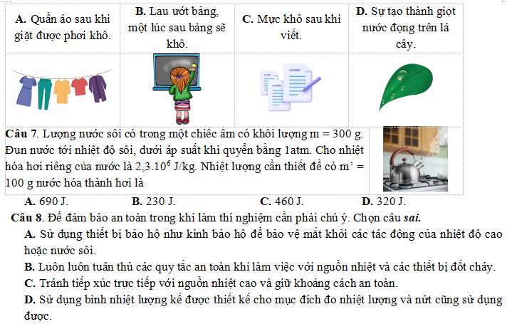 Bài tập Nhiệt hóa hơi riêng