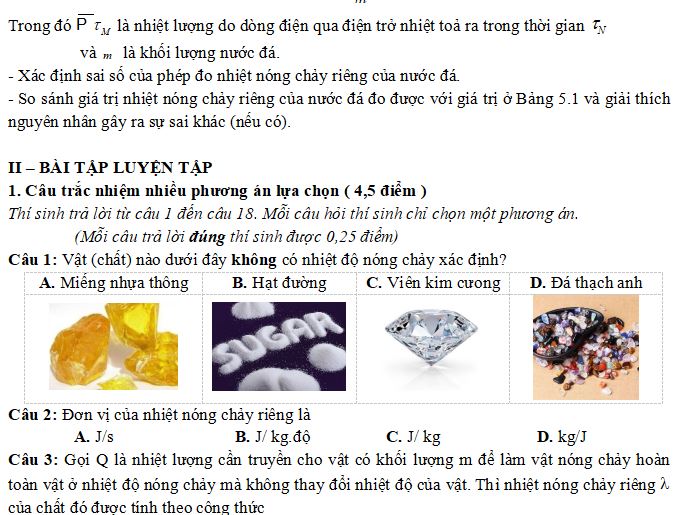Nhiệt nóng chảy riêng