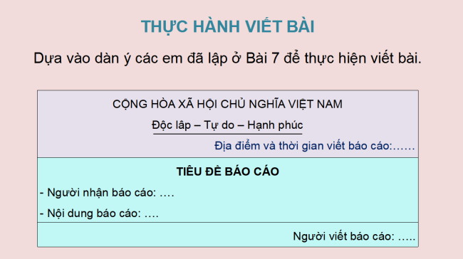 PowerPoint Tiếng Việt 4 Bài 8: Viết báo cáo thảo luận nhóm