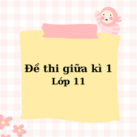 Đề thi Giữa kì 1 lớp 11 môn Toán