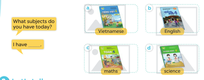 Sách tiếng Anh 4 unit 7 Our timetables lesson 1 minh họa 2