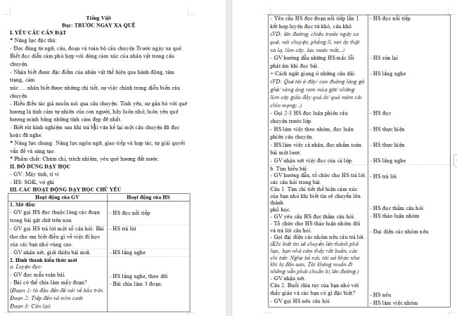 Giáo án Tiếng Việt 4 Bài 17: Vẽ màu