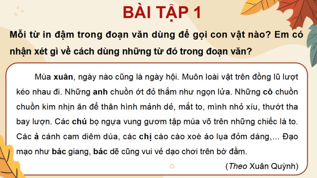 PowerPoint Tiếng Việt 4 Bài 17: Biện pháp nhân hóa