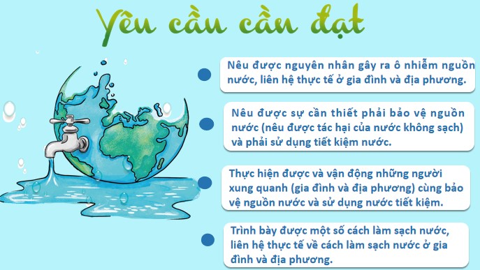 PowerPoint Khoa học 4 Sự ô nhiễm và bảo vệ nguồn nước, một số cách làm sạch nước