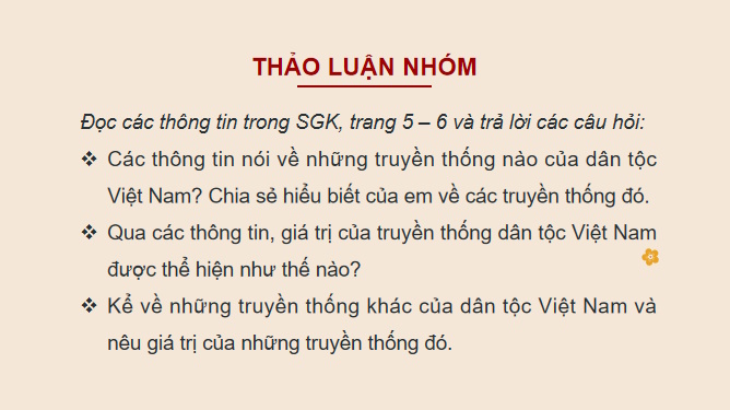 Tự hào về truyền thống dân tộc Việt Nam