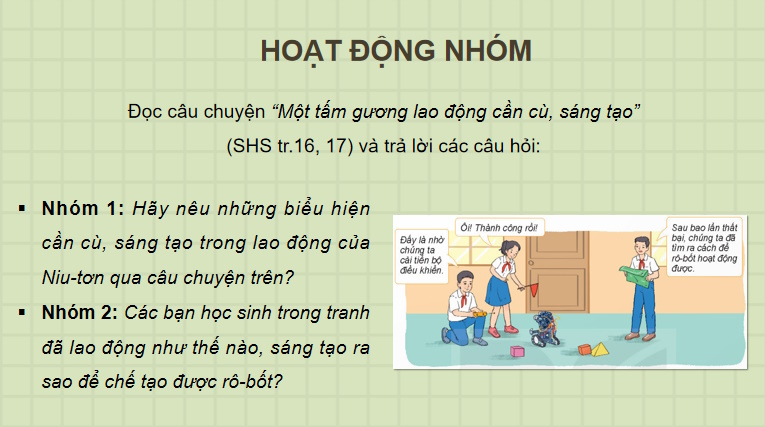 Lao động cần cù sáng tạo