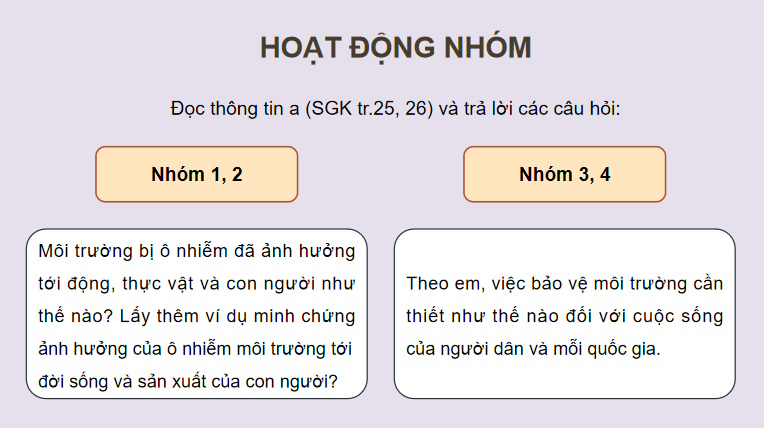 Bảo vệ môi trường và tài nguyên thiên nhiên