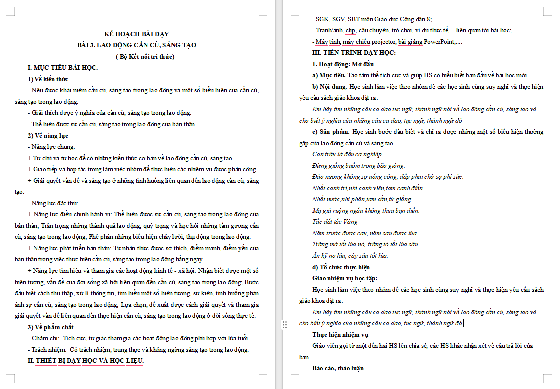 Lao động cần cù sáng tạo