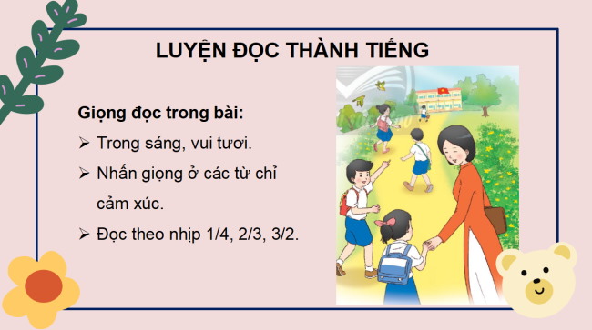 PowerPoint Tiếng Việt 3 Bài 3: Em vui đến trường