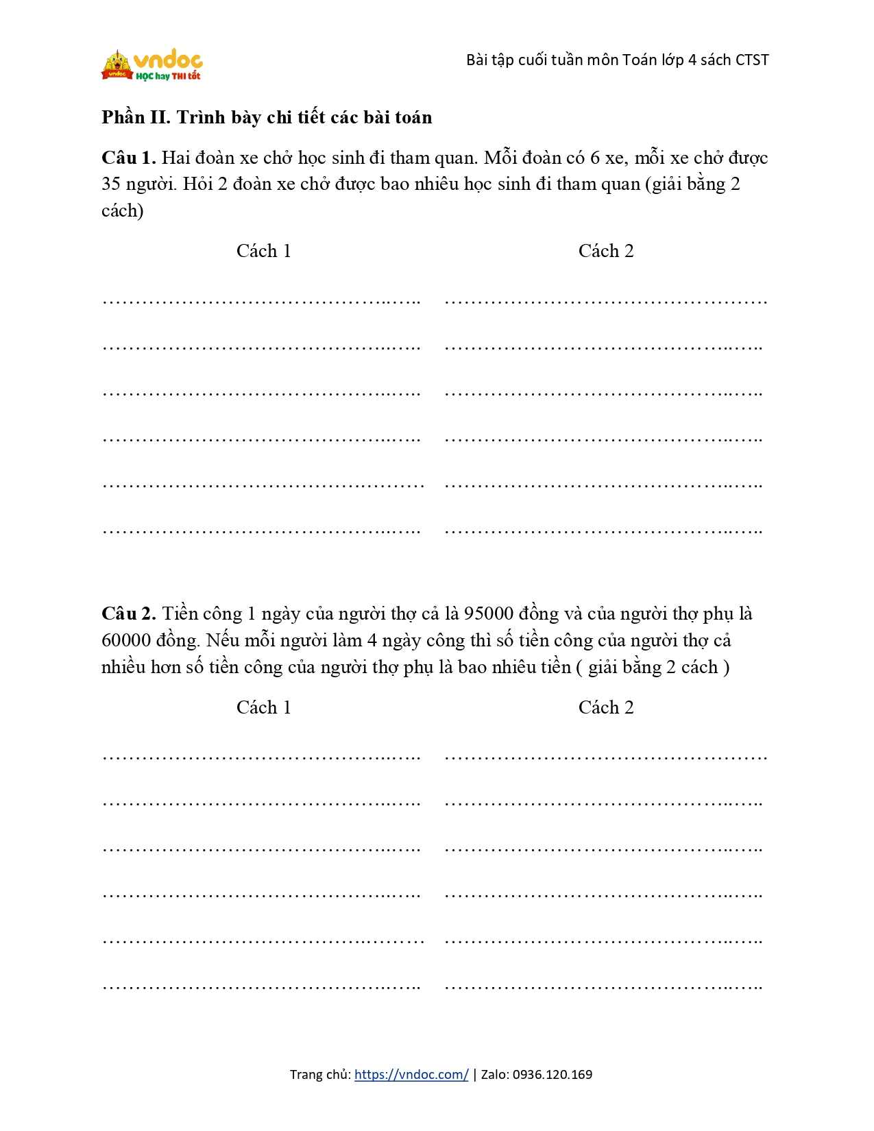 phieu bai tap cuoi tuan 12 toan 4 co ban ctst page 0002*831455