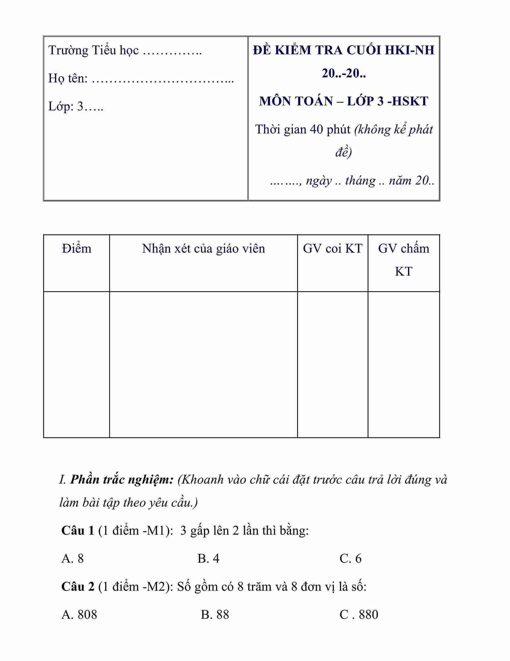 De thi HK1 mon toan lop 3 danh cho hs khuyet tat hinh anh 2*832597