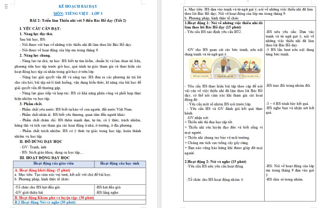 Giáo án Tiếng Việt 3 Bài 2: Viết bản tin ngắn gọn