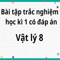 Bài tập trắc nghiệm Vật lý 8 học kì 1 có đáp án
