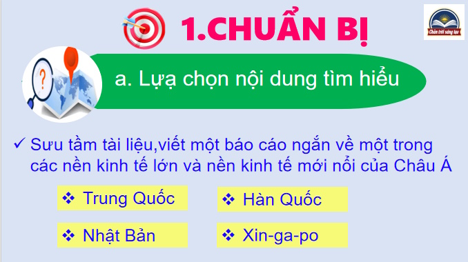 Thực hành tìm hiểu các nền kinh tế lớn và kinh tế mới nổi ở châu Á