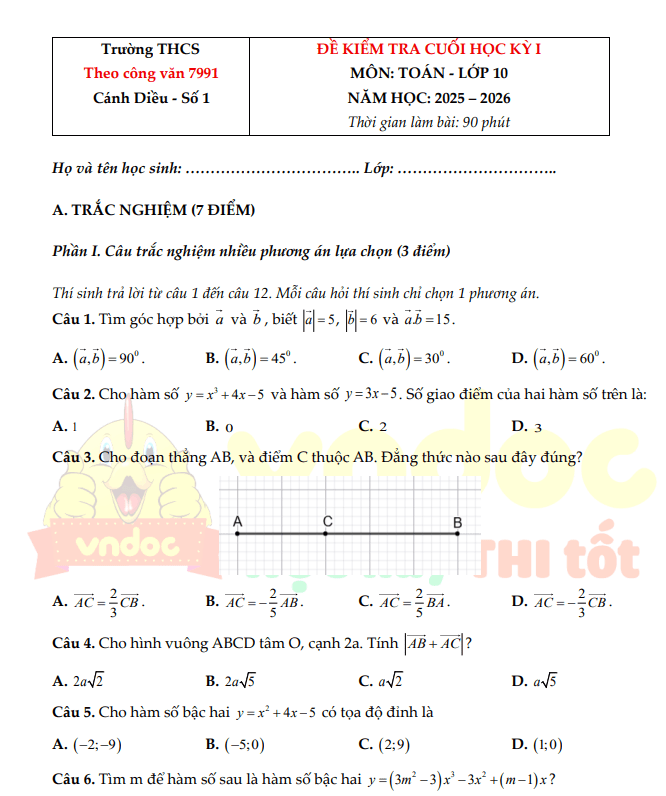 Bo de thi HK1 Toan 10 Canh Dieu*833735