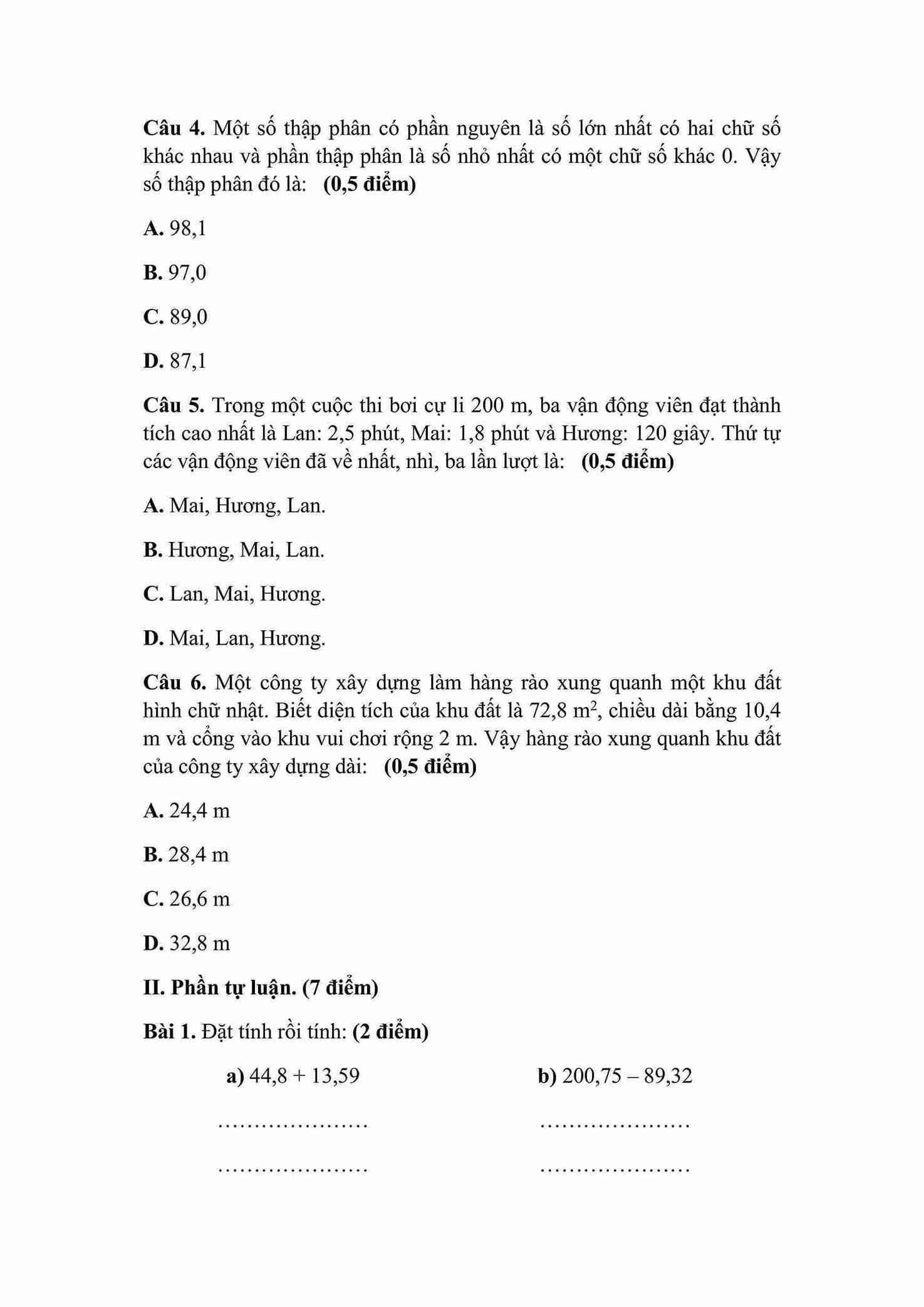 De thi hoc ki 1 mon Toan lop 5 KNTT de 11 hinh anh 1*833712