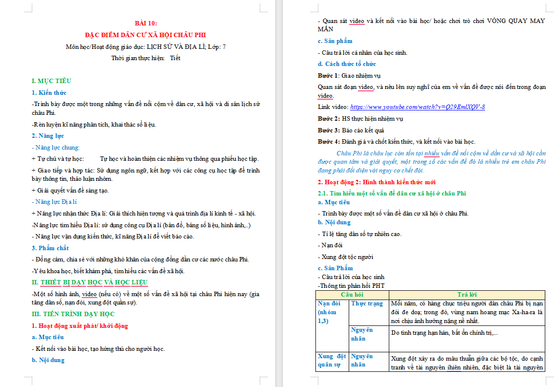 Dân cư xã hội châu Phi