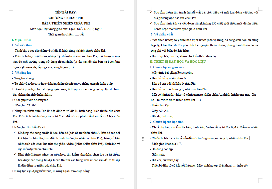 Thiên nhiên châu Phi