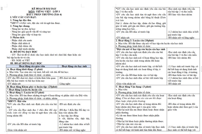 Giáo án Tiếng Việt 3 Bài 1: Mở rộng vốn từ Đội viên