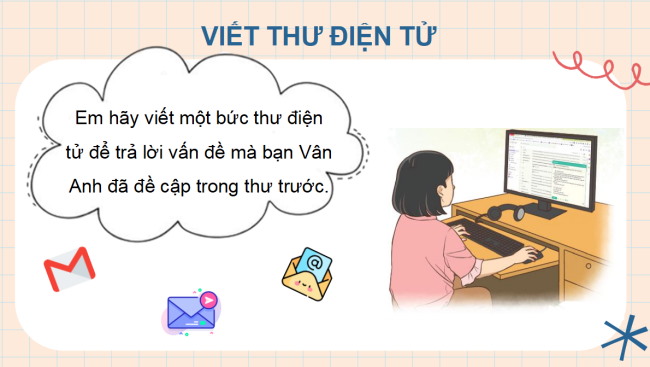 PowerPoint Tiếng Việt 3 Bài 4: Viết thư điện tử cho bạn bè