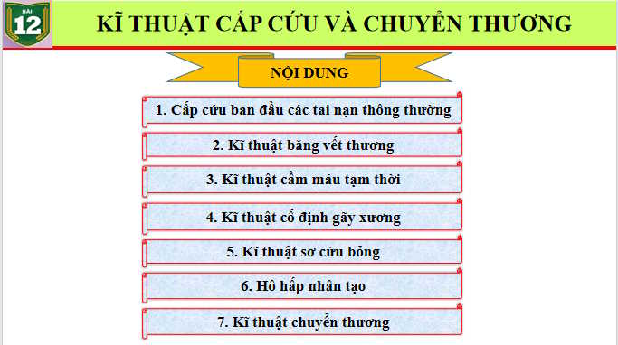 Giáo án PowerPoint Giáo dục Quốc phòng 10 Bài 12