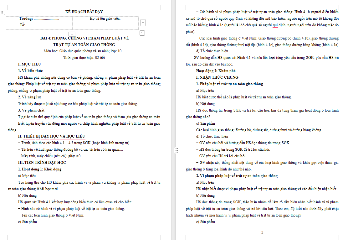 Giáo án PowerPoint Giáo dục Quốc phòng 10 Bài 4: