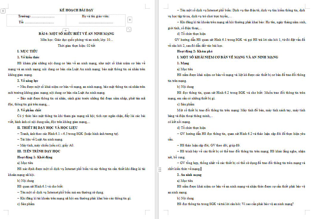 Giáo án PowerPoint Giáo dục Quốc phòng 10 Bài 6:
