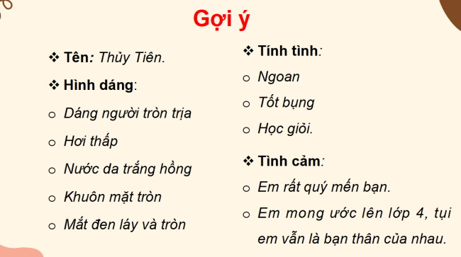 PowerPoint Tiếng Việt 3 Bài 2: Nói về một người bạn dựa vào gợi ý