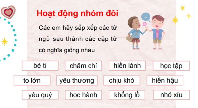 PowerPoint Tiếng Việt 3 Bài 3: Luyện tập về từ có nghĩa giống nhau