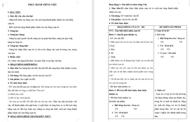 Giáo án Văn 6 Bài 4: Thực hành tiếng Việt