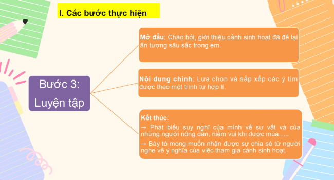 PowerPoint Ngữ văn 6 Bài 5: Trình bày về một cảnh sinh hoạt