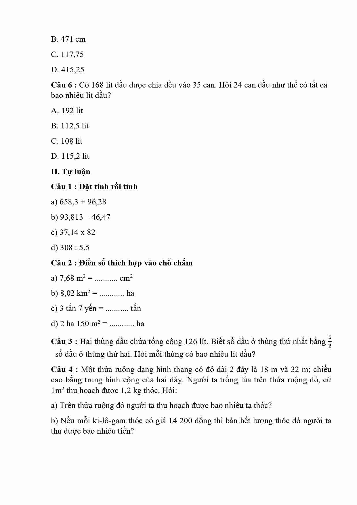 De thi hoc ki 1 Toan lop 5 CTST De so 5 2*838339