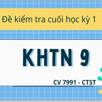 Đề thi học kỳ 1 KHTN 9 theo CV 7991 sách Chân trời sáng tạo