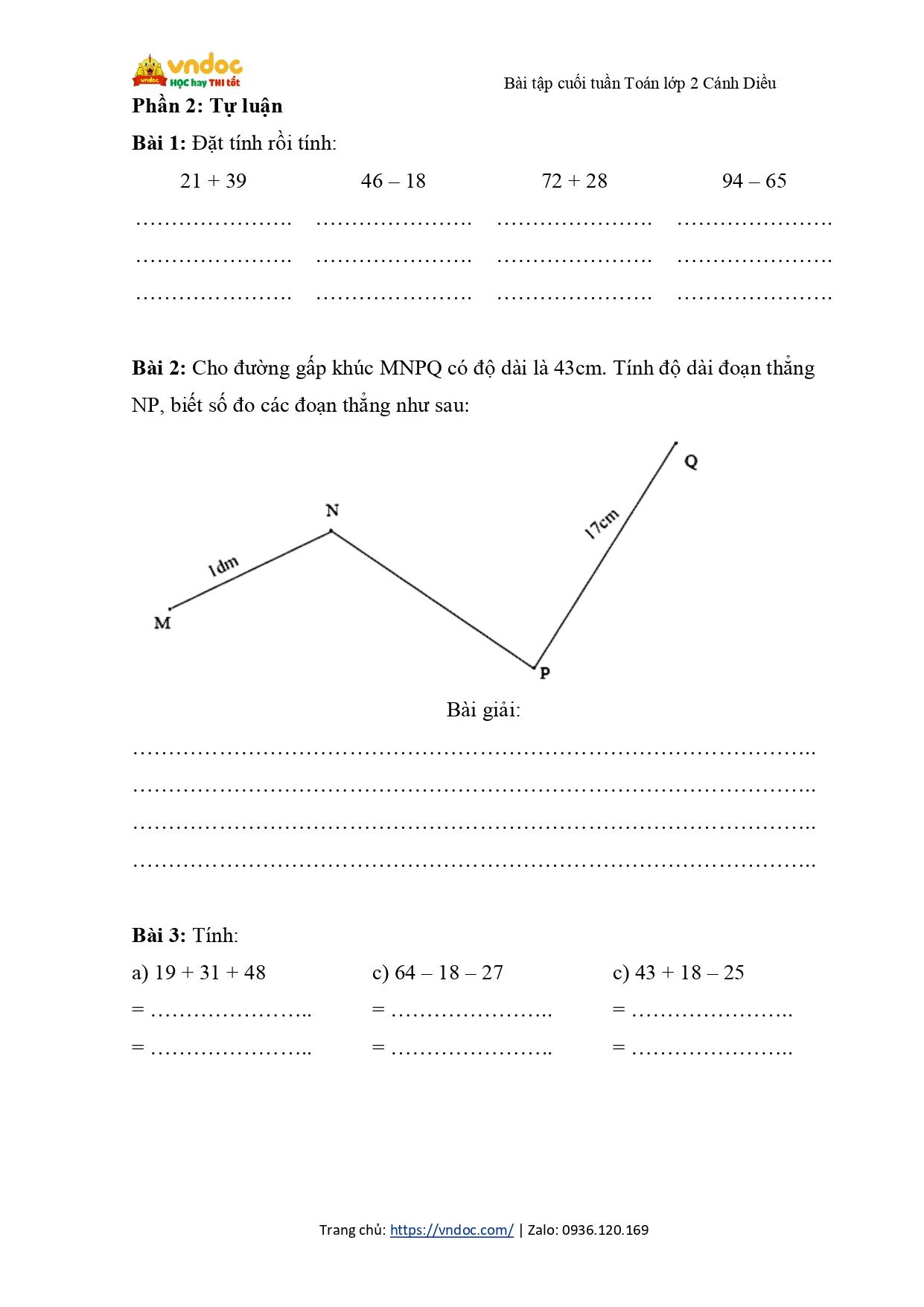 bai tap cuoi tuan 14 toan nang cao lop 2 canh dieu page 0002*841853
