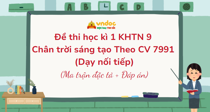 Đề thi học kì 1 KHTN 9 Chân trời sáng tạo Theo CV 7991 (Dạy nối tiếp)
