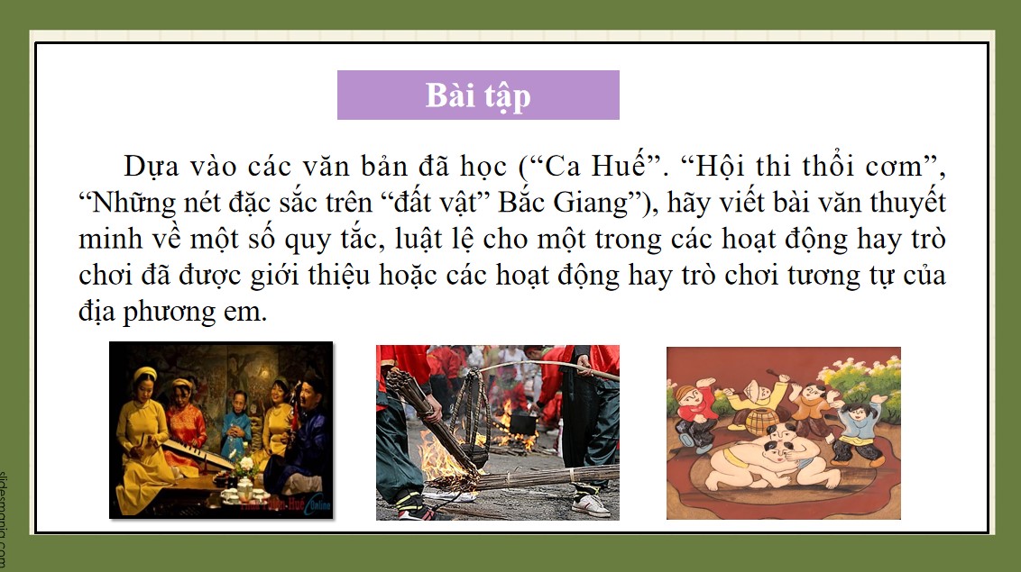 Giáo án PPT Văn 7 Cánh Diều Viết bài văn thuyết minh về quy tắc luật lệ trong một hoạt động hay trò chơi