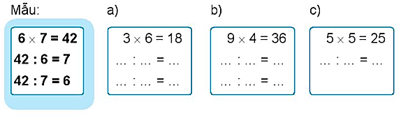 Giải vở bài tập Toán lớp 2 Phép chia (trang 20) - Chân trời sáng tạo