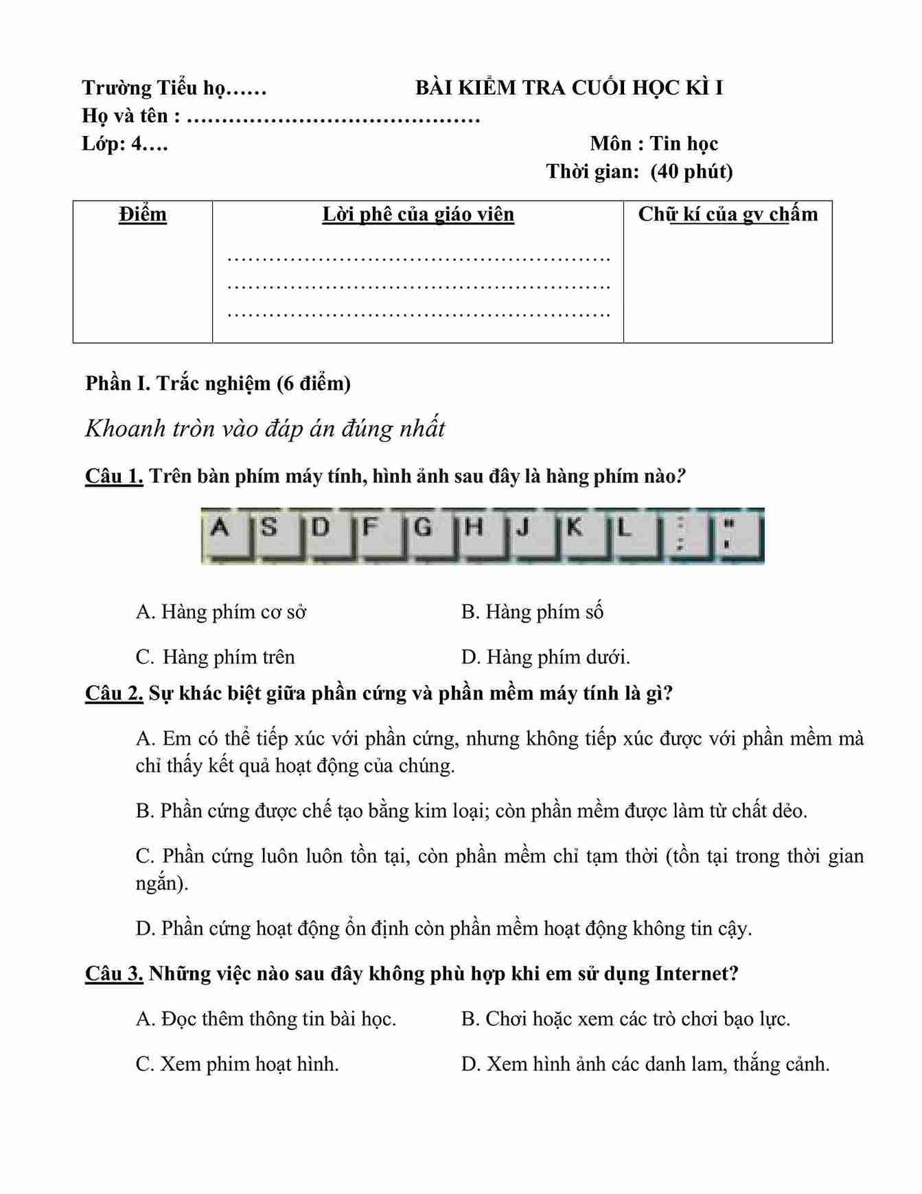 de thi tin hoc lop 4 hoc ki 1 kntt de 3 2*845614