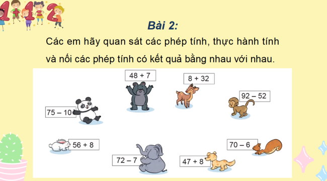 PowerPoint Toán 2: Ôn tập về phép cộng, phép trừ trong phạm vi 100