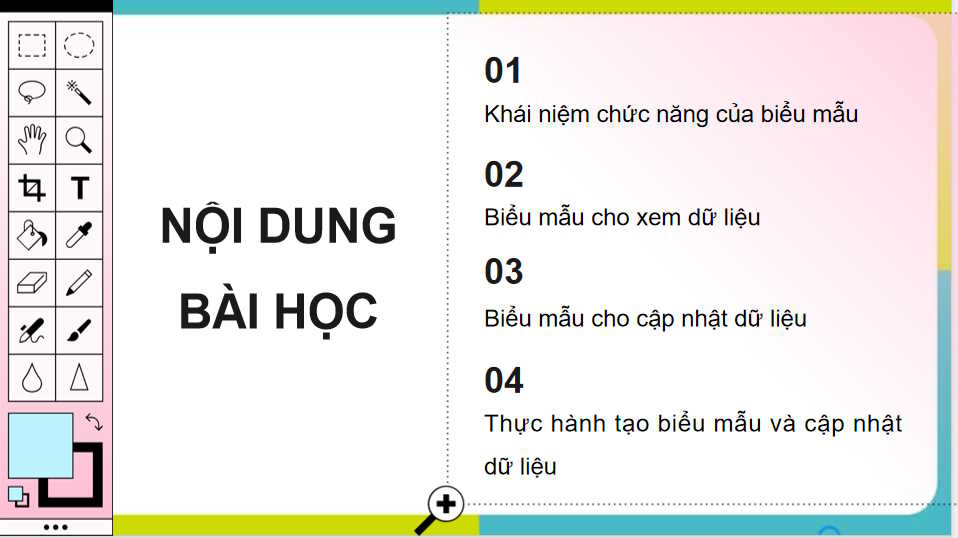 Các biểu mẫu cho xem và cập nhập CSDL
