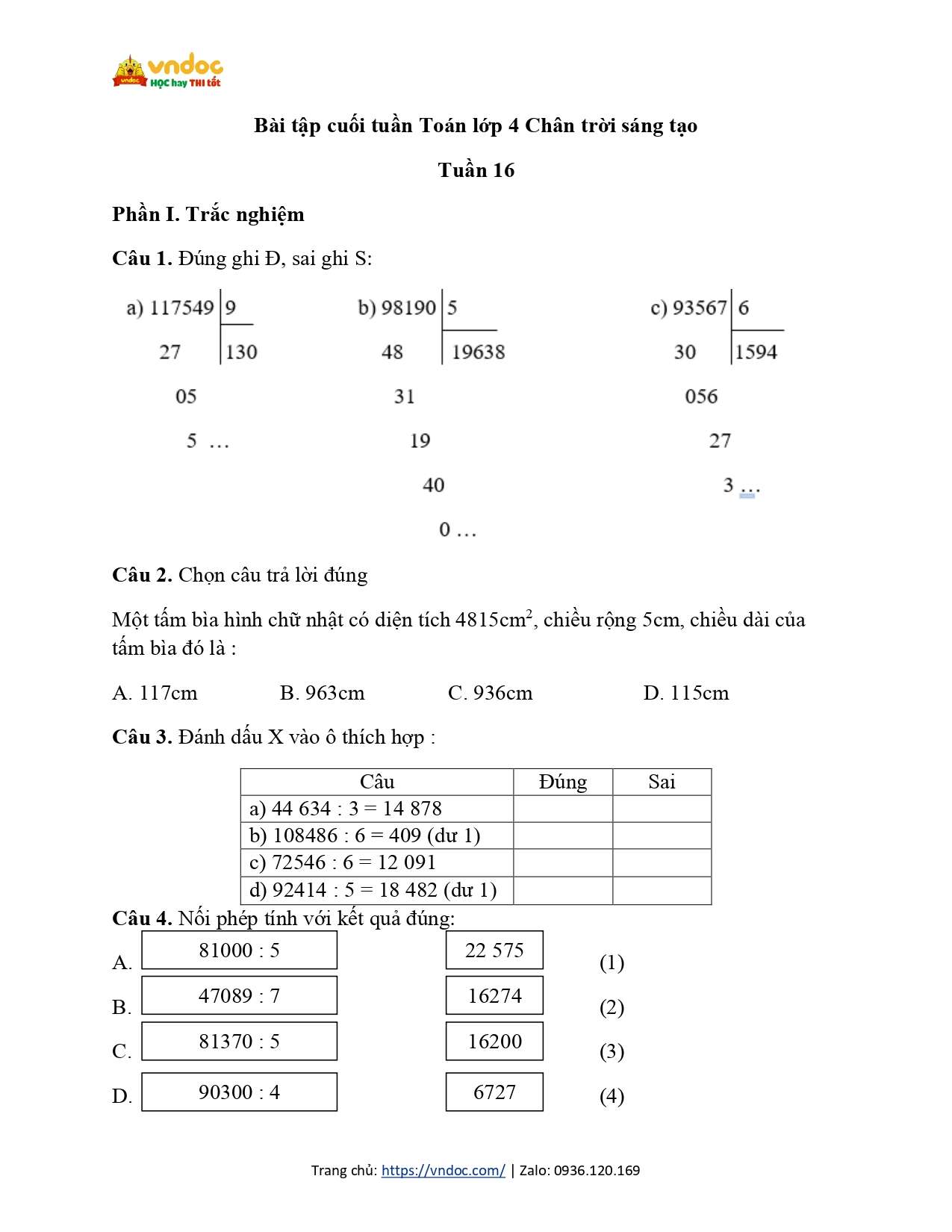 phieu bai tap cuoi tuan 16 toan 4 co ban ctst page 0001*847072